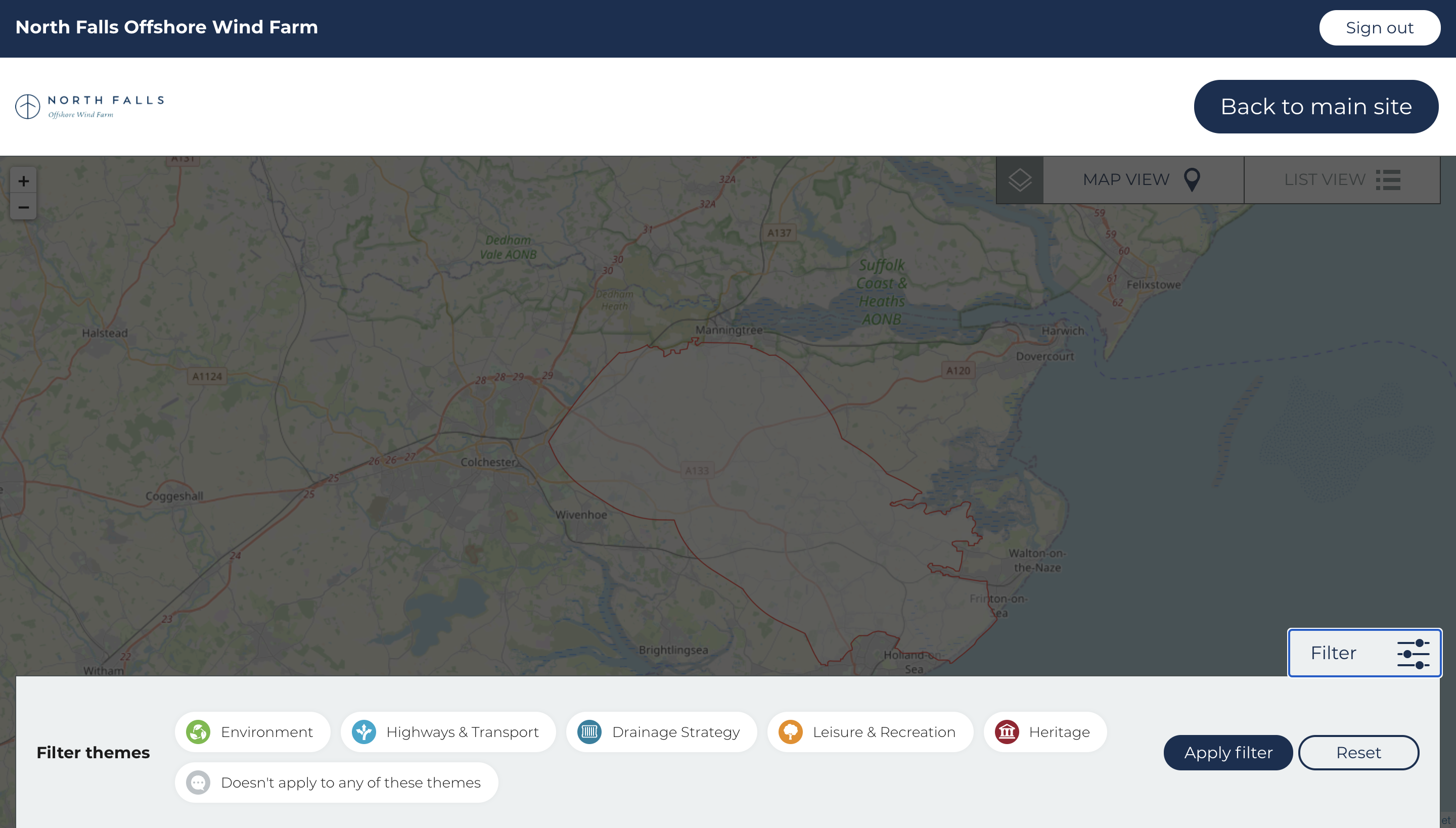 List view filters